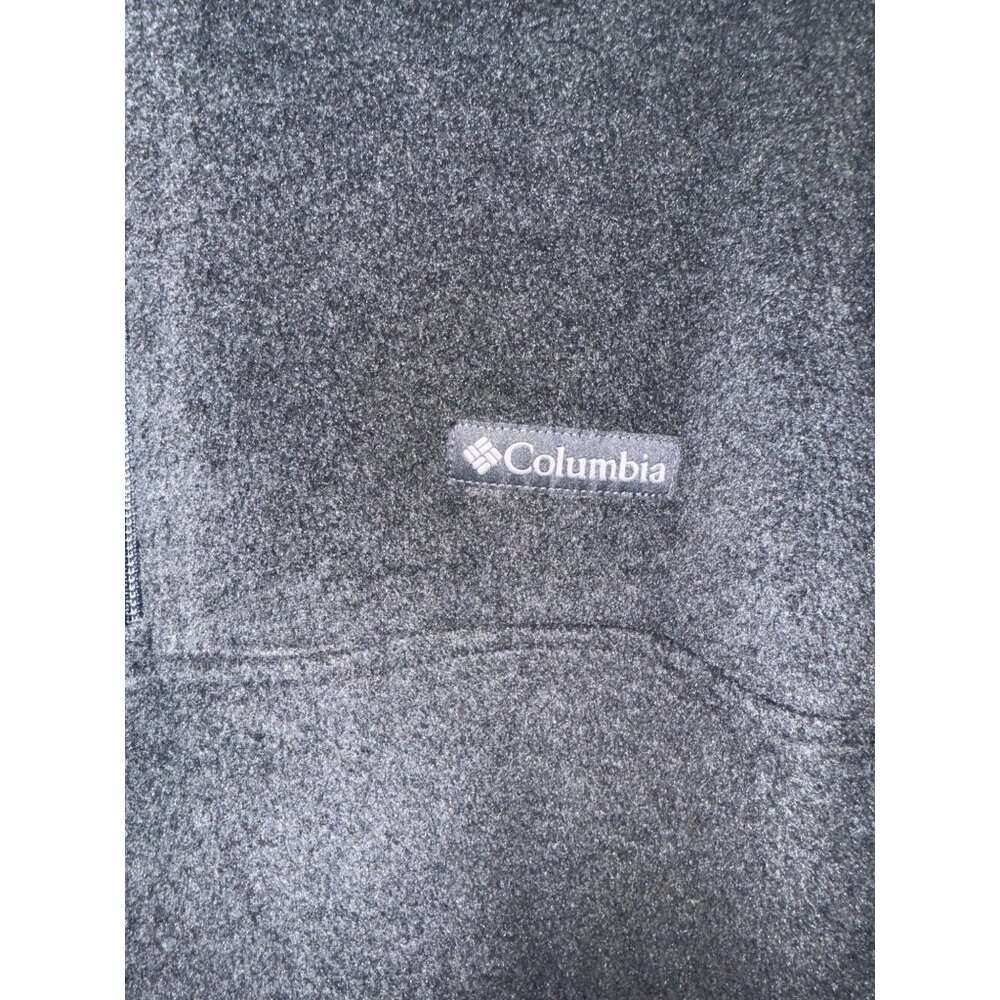 Columbia Mens XL Grey 1/4 Zip Fleece Pullover Jacket  Adjustable Hem Outdoors - Picture 5 of 8